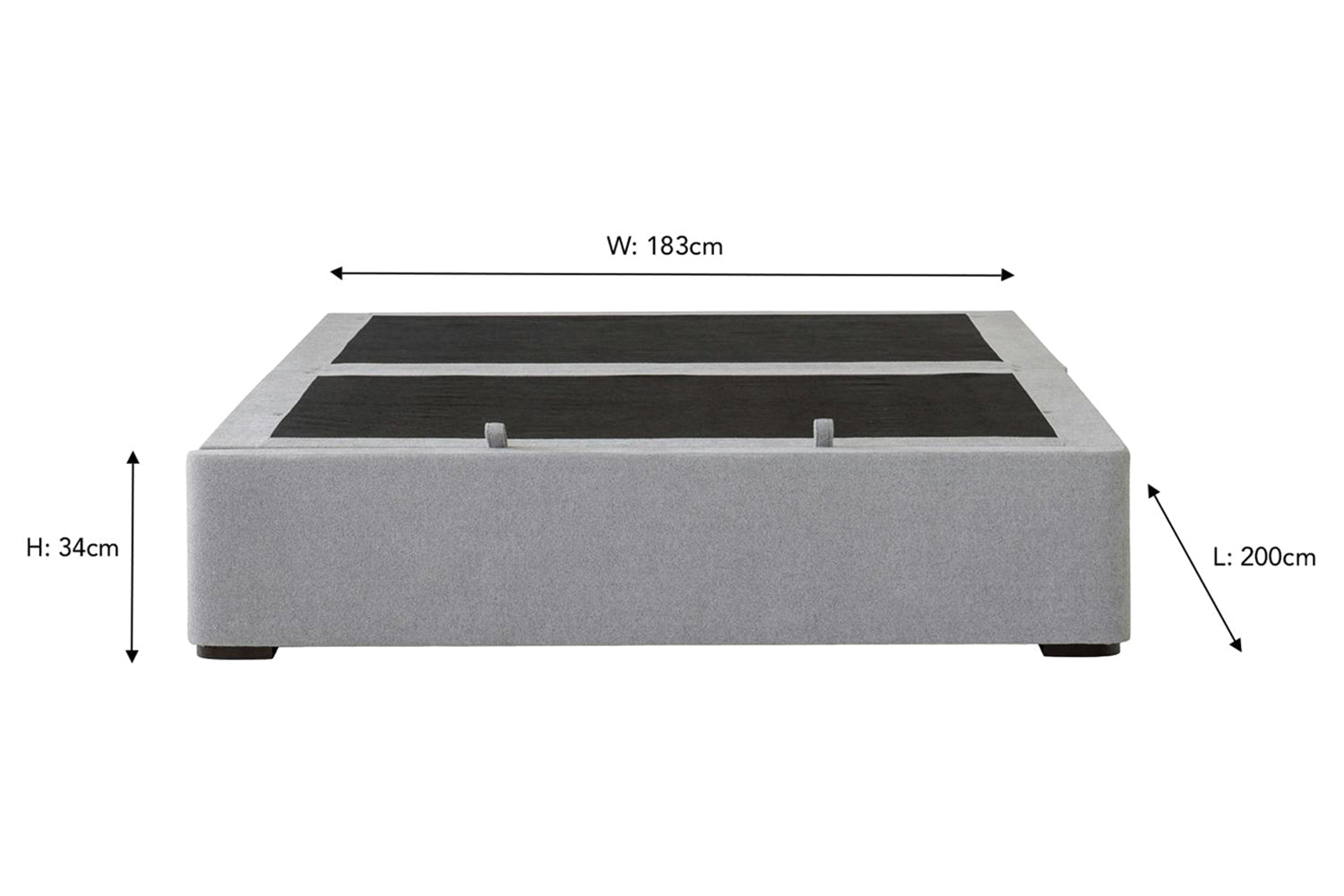 Duval Ottoman Base | Super King | 6ft | Oyster-4