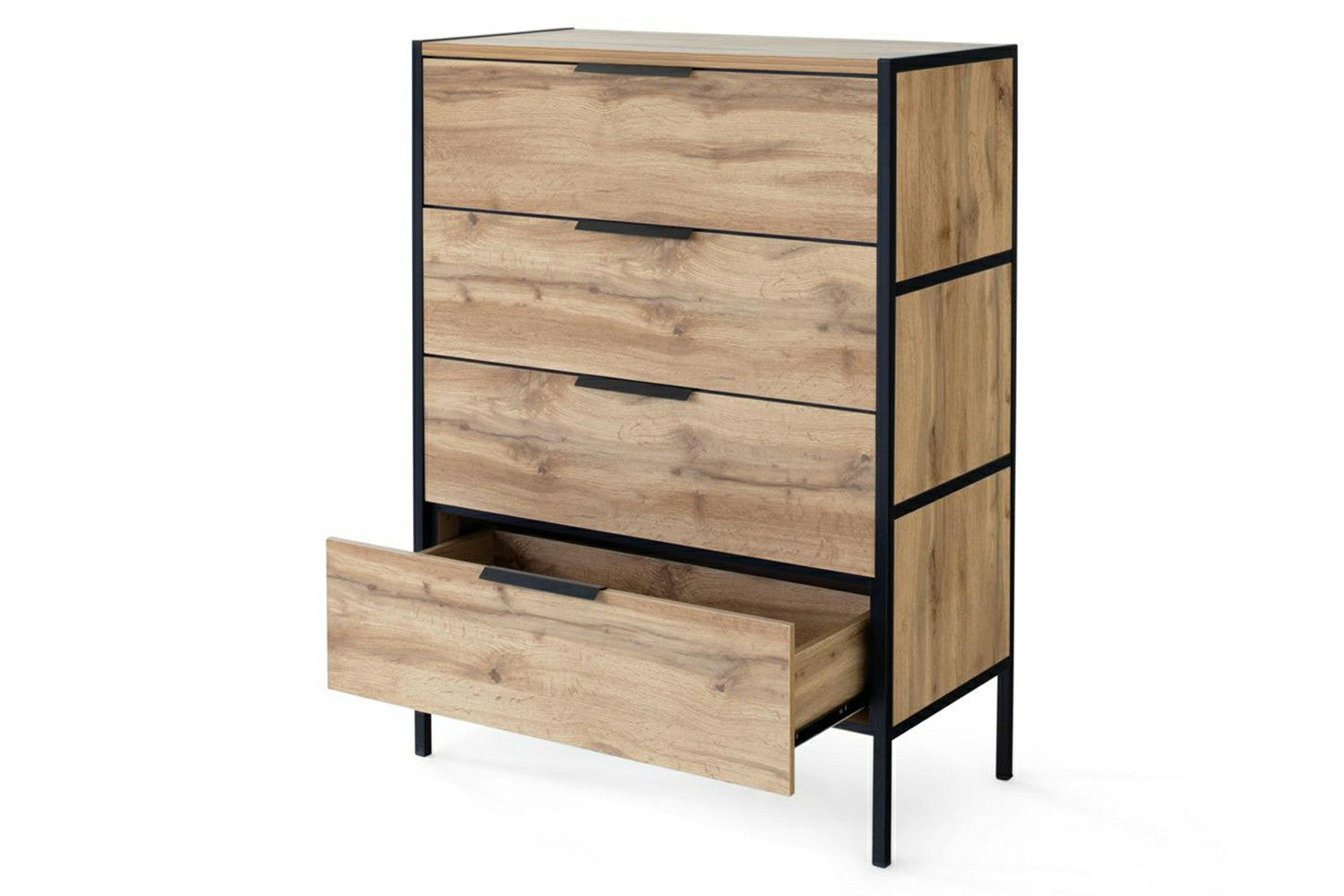 Zion Chest Of Drawer | 4 Drawer | Oak Effect-7