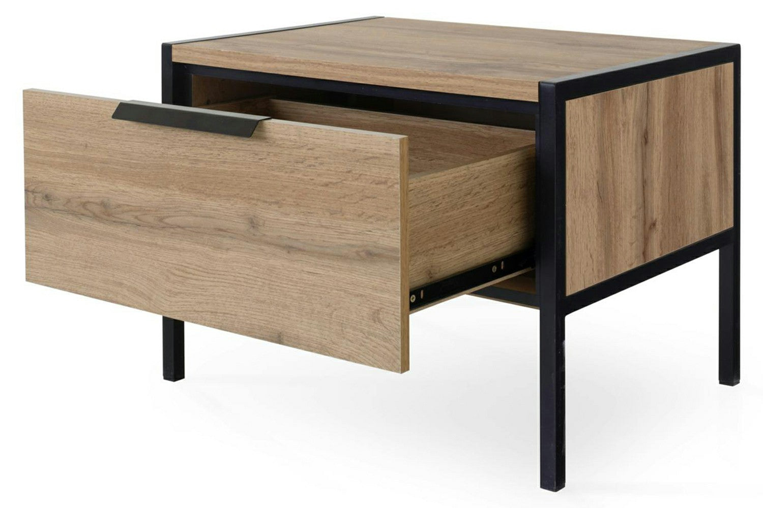 Zion Bedside Table | 1 Drawer | Oak Effect-4