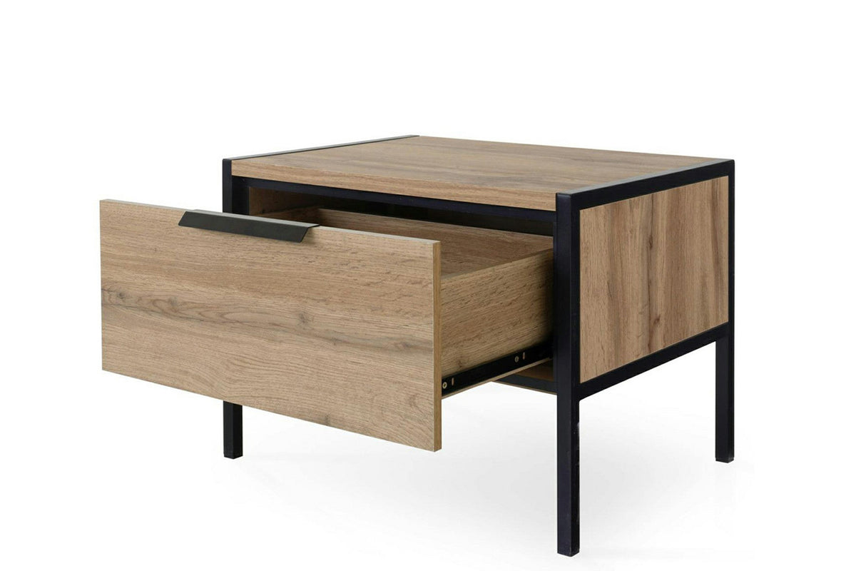 Zion Bedside Table | 1 Drawer | Oak Effect-4