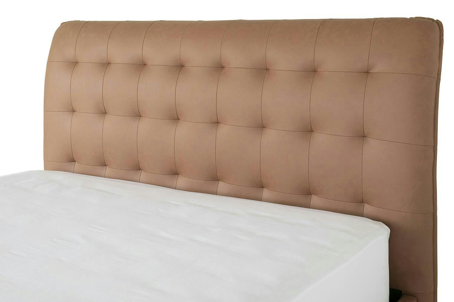 Lewis Bed Frame | Vegan Leather | Double | 4ft6 | Tan-4