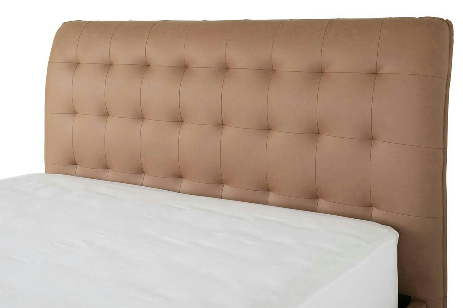 Lewis Bed Frame | Vegan Leather | King| 5ft | Tan-4