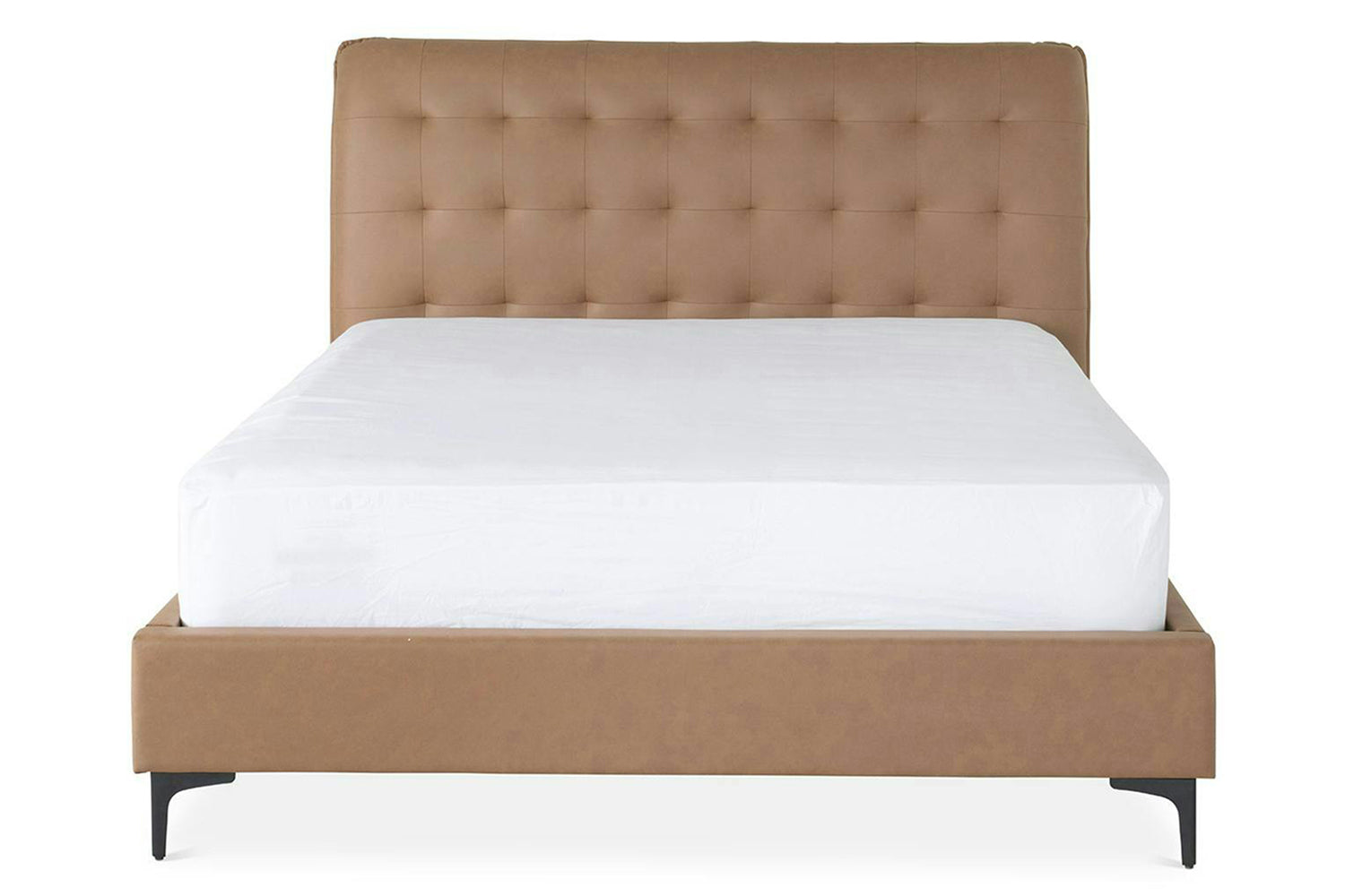 Lewis Bed Frame | Vegan Leather | Super King | 6ft | Tan-2