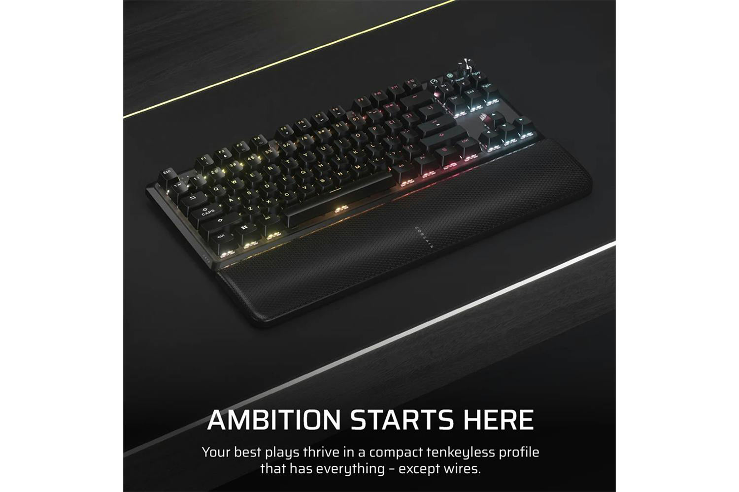 Corsair K70 CORE TKL RGB Mechanical Wireless Gaming Keyboard | Black-3