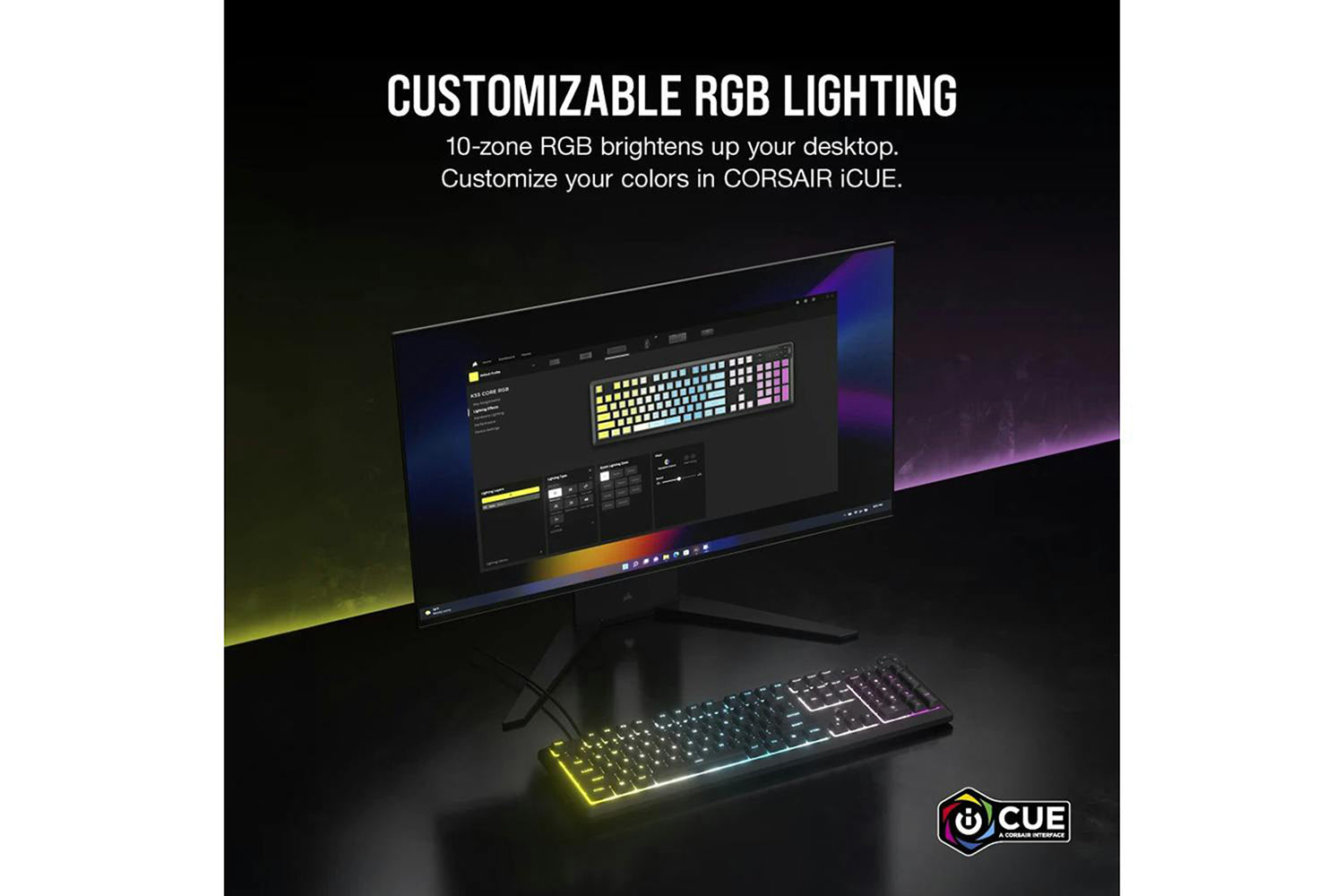 Corsair K55 CORE RGB Gaming Keyboard | Black-5