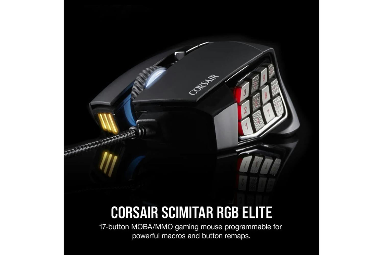 Corsair Scimitar RGB Elite Optical MOBA/MMO Gaming Mouse | Black-2