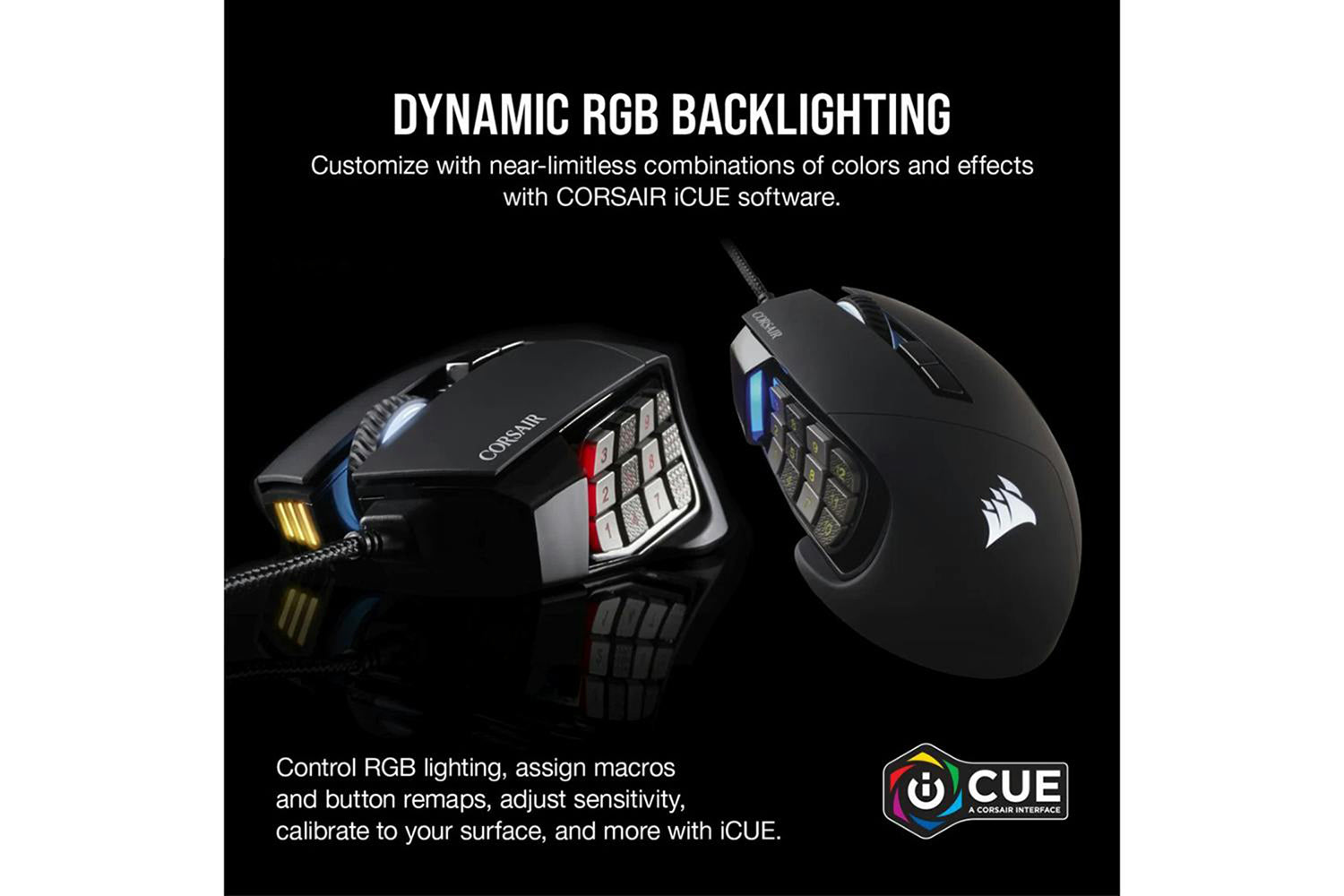 Corsair Scimitar RGB Elite Optical MOBA/MMO Gaming Mouse | Black-7