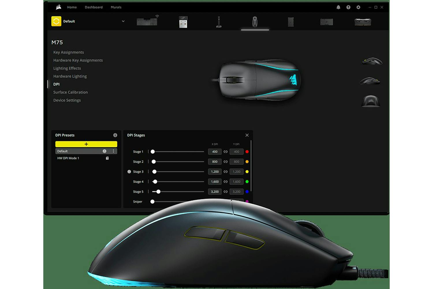 Corsair M75 Lightweight RGB Wired Gaming Mouse-7