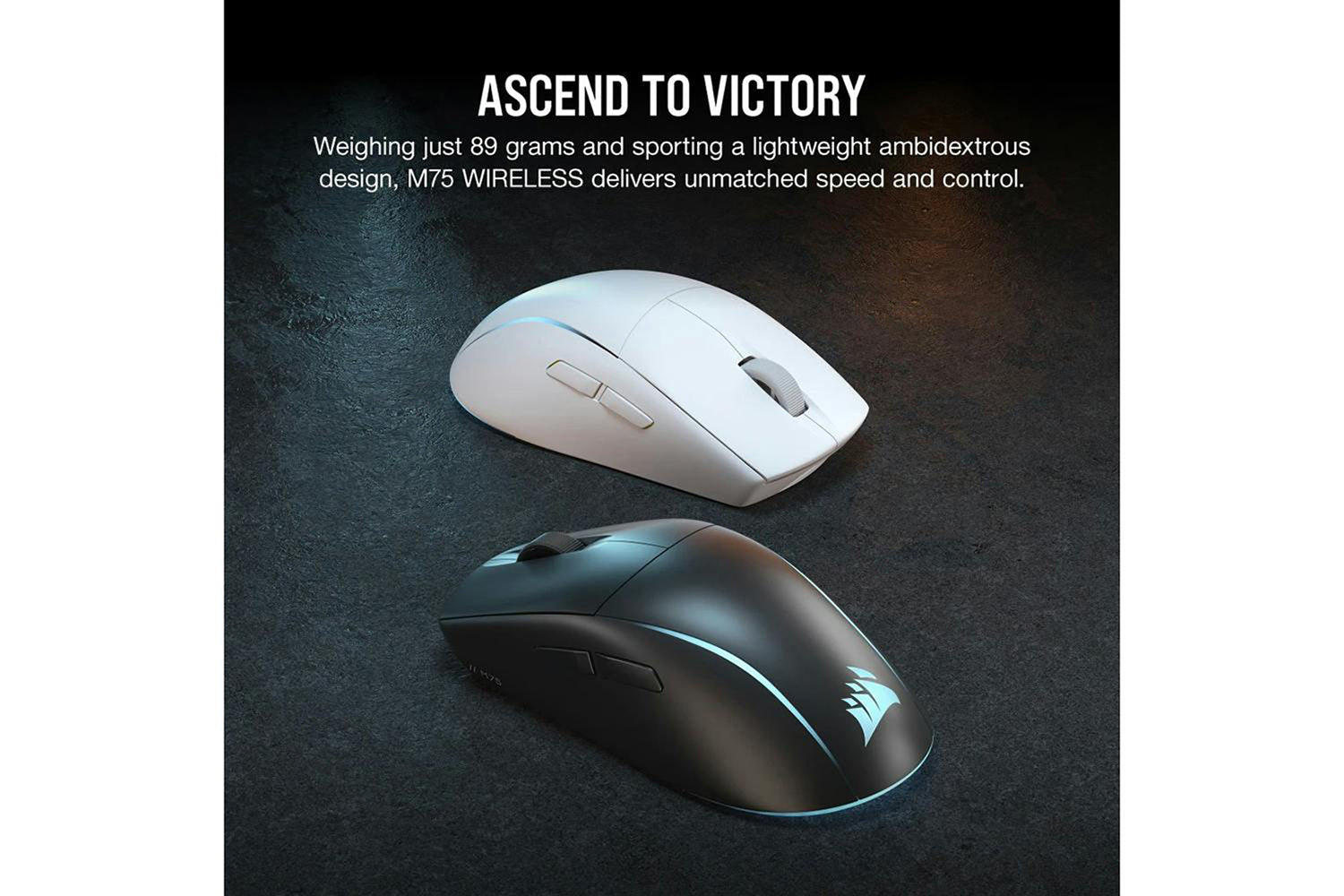 Corsair M75 Lightweight RGB Wireless Gaming Mouse | Black-6