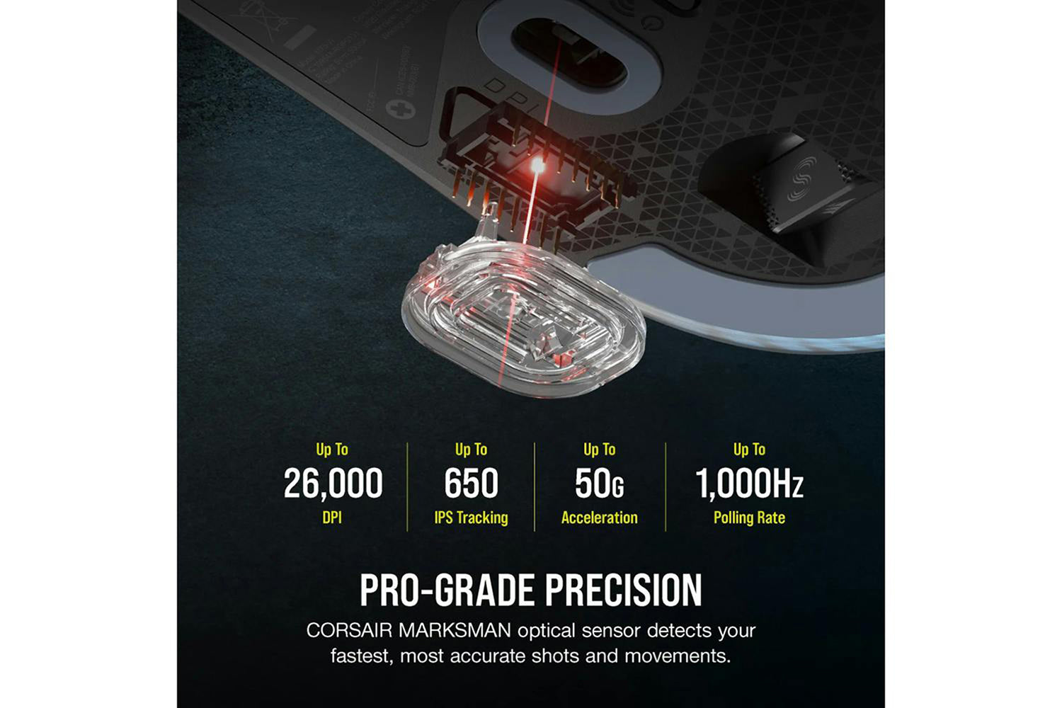 Corsair M75 Lightweight RGB Wireless Gaming Mouse | Black-7