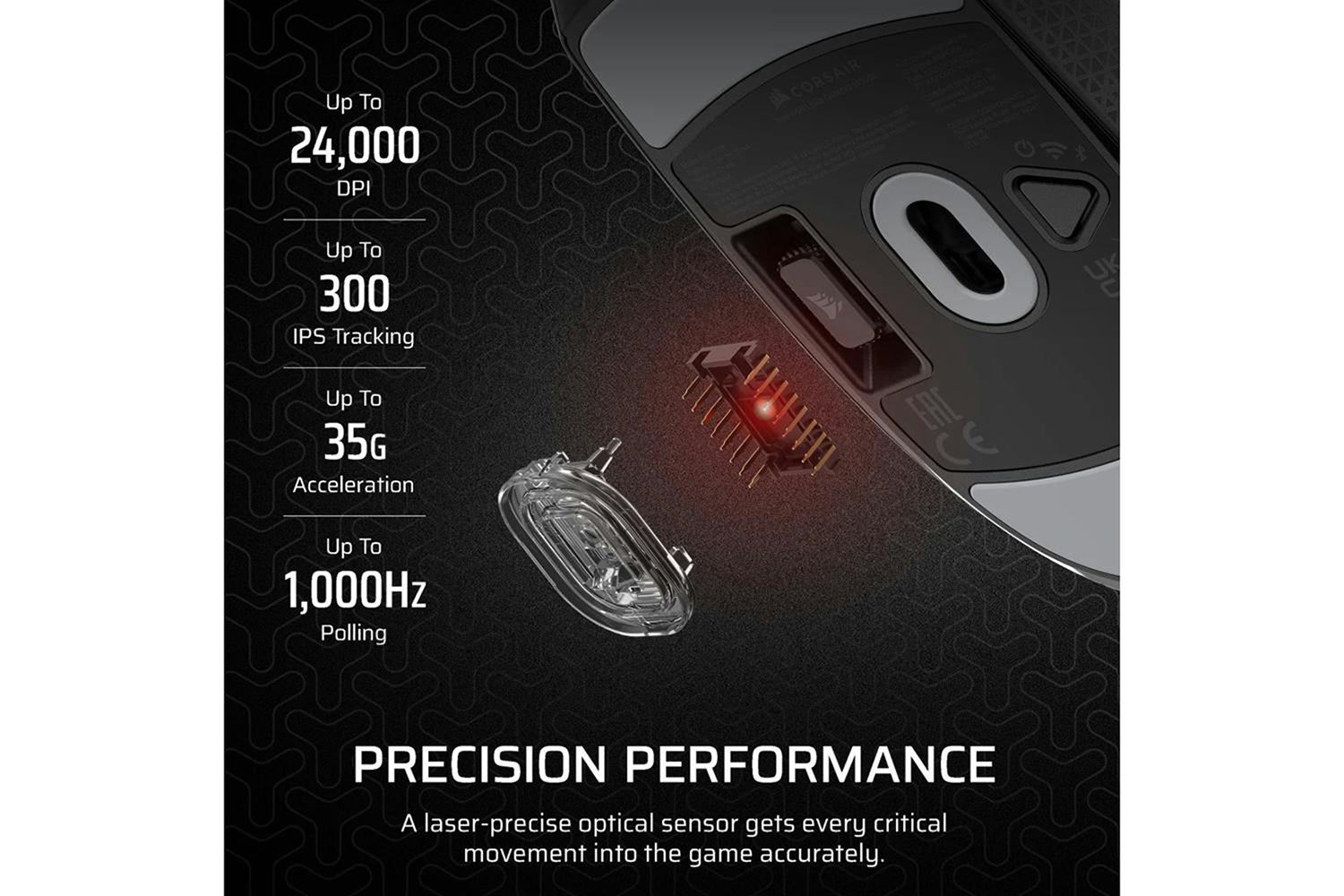 Corsair M55 Wireless Gaming Mouse | Black-10