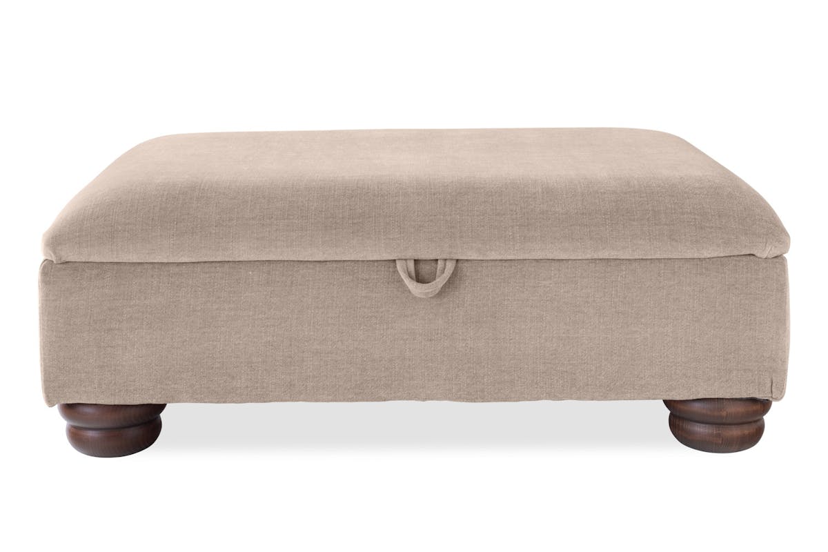 Charlotte Footstool | Storage | Fabric | Latte-14