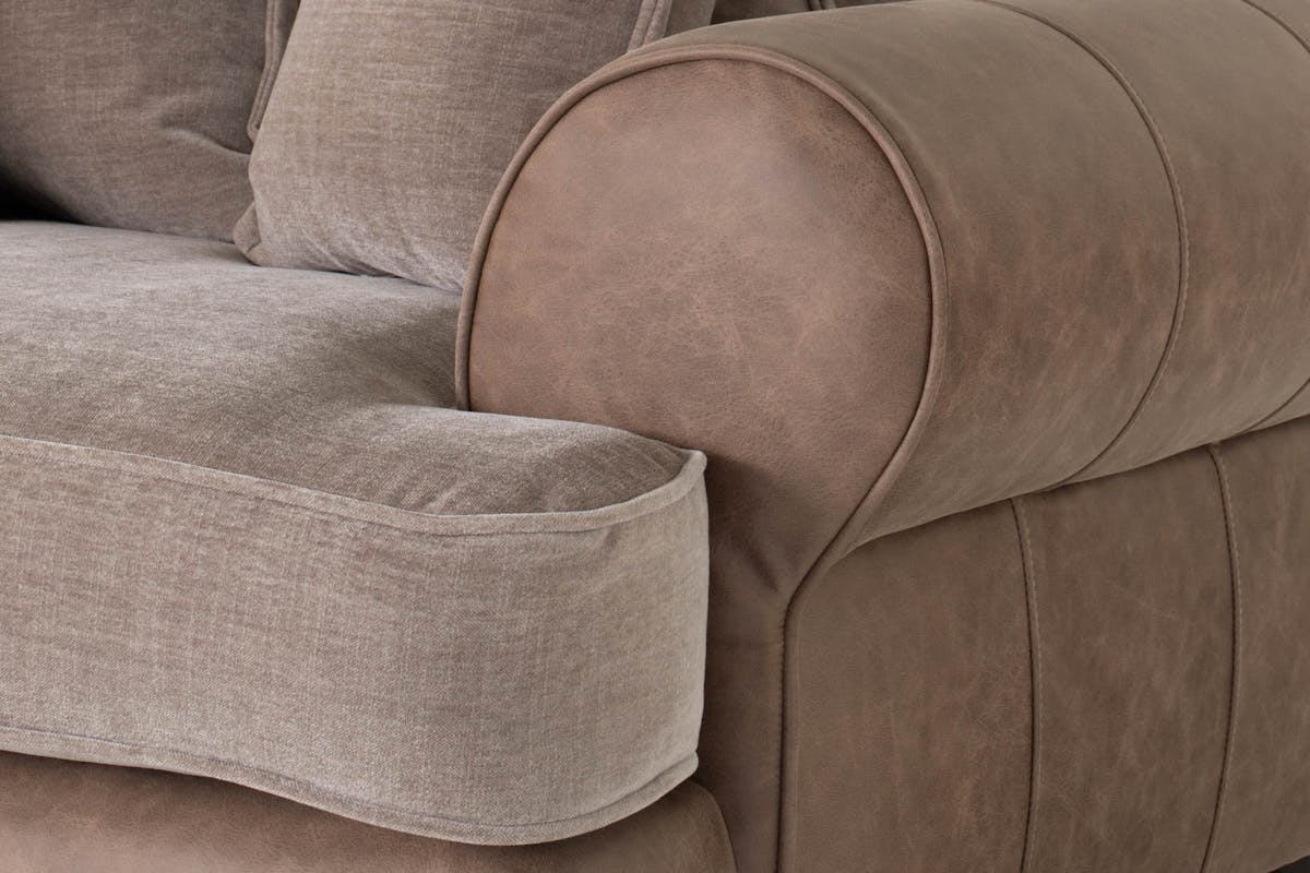 Charlotte 4 Seater | Faux Leather | Coffee-5