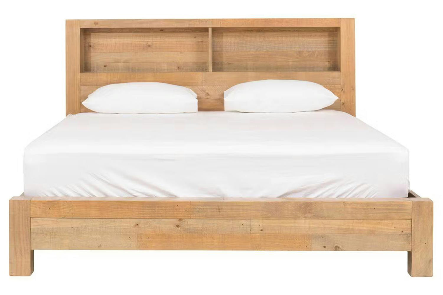 Coolmore Storage Headboard Bed Frame | King | 5ft | Natural-2