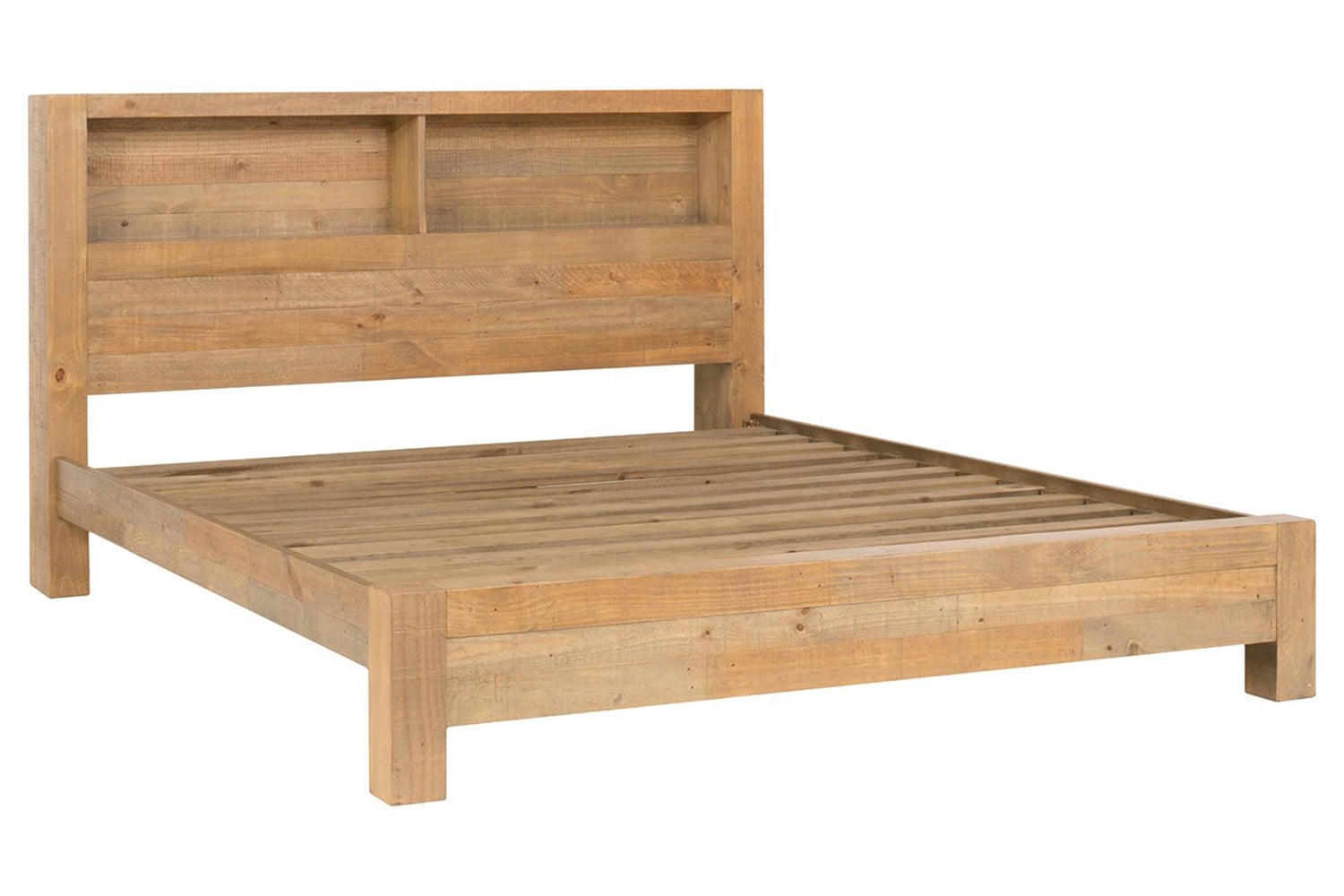 Coolmore Storage Headboard Bed Frame | King | 5ft | Natural-4