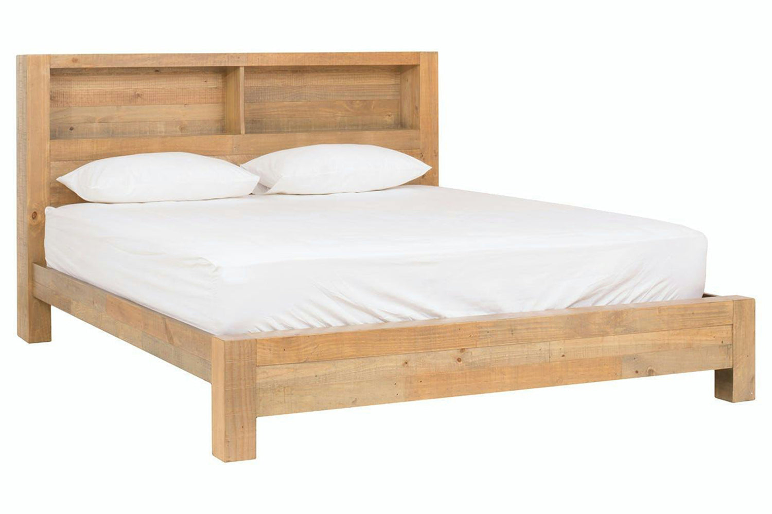 Coolmore Storage Headboard Bed Frame | King | 5ft | Natural-7