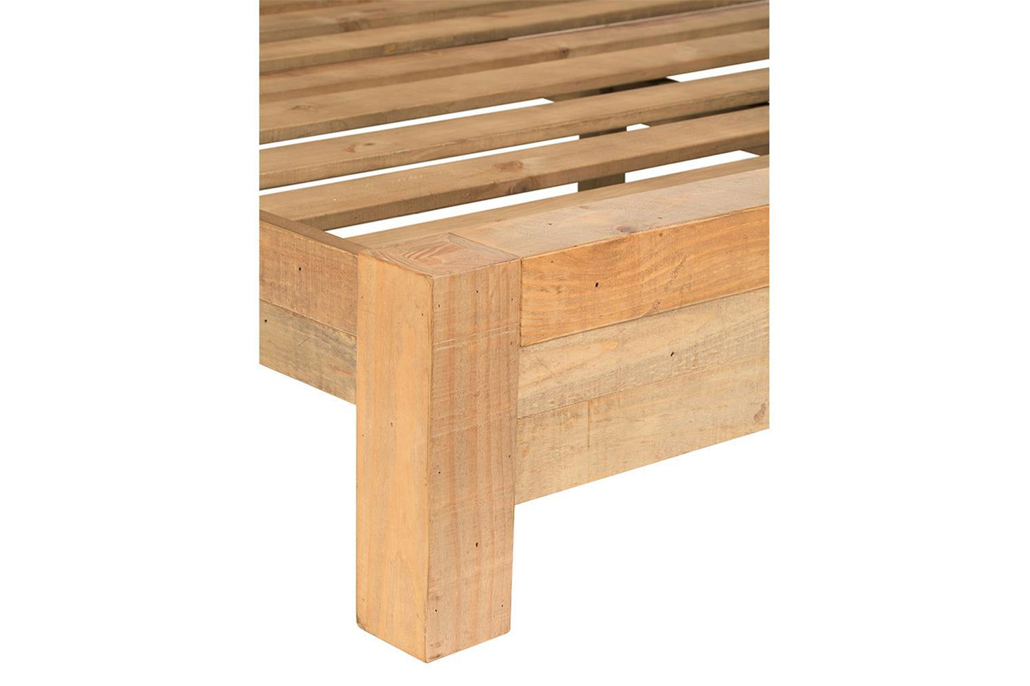 Coolmore Storage Headboard Bed Frame | Super King | 6ft | Natural-7