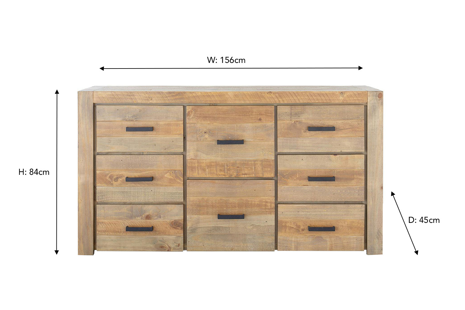 Coolmore Dresser | 8 Drawers | Natural-3