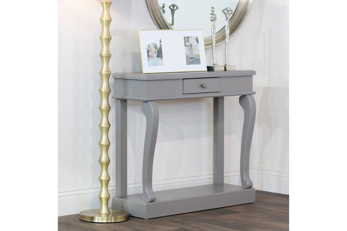 Clover Console Table with Drawer | Mink-2