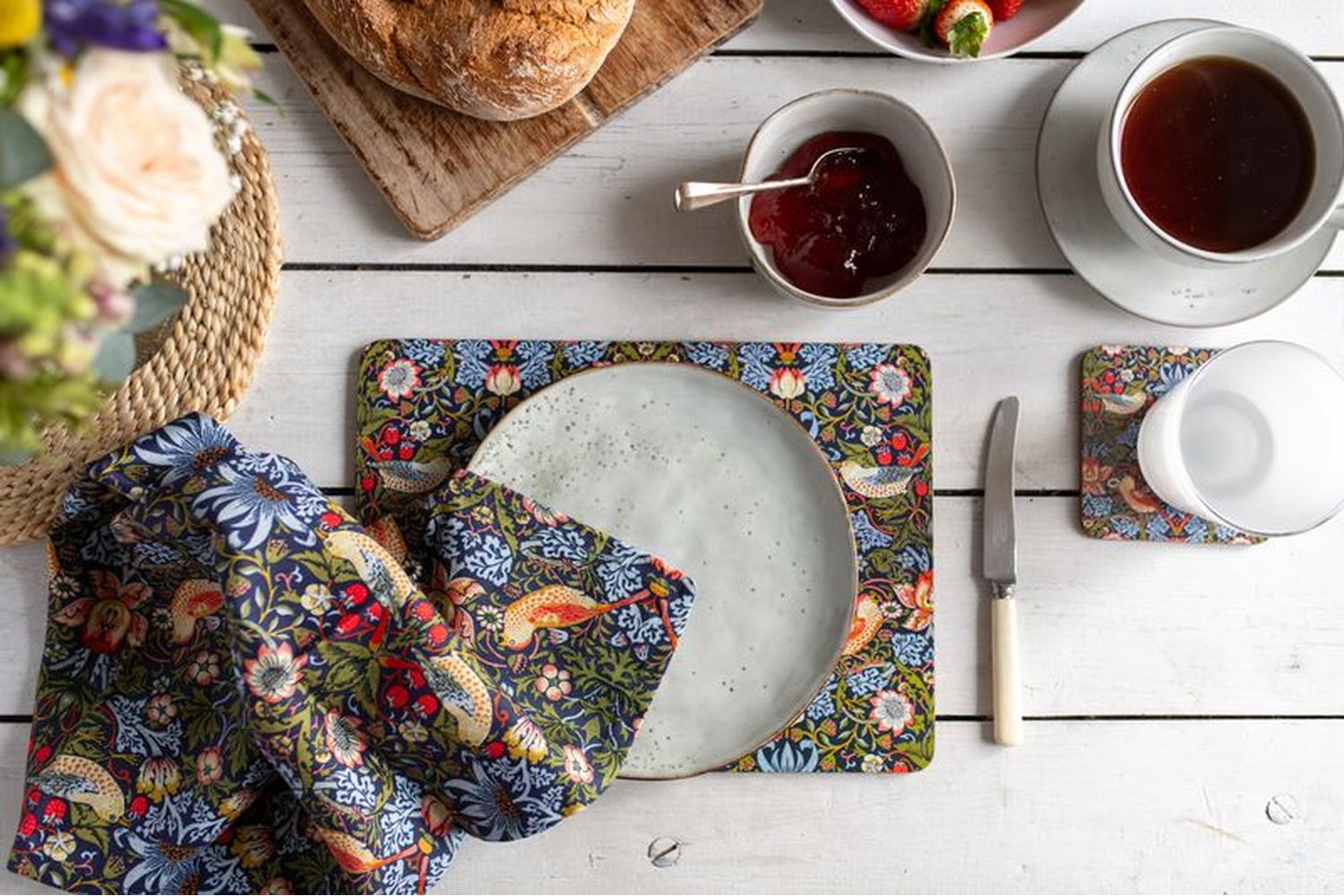 Cloth Napkins - Strawberry Thief - Home Giftware-2