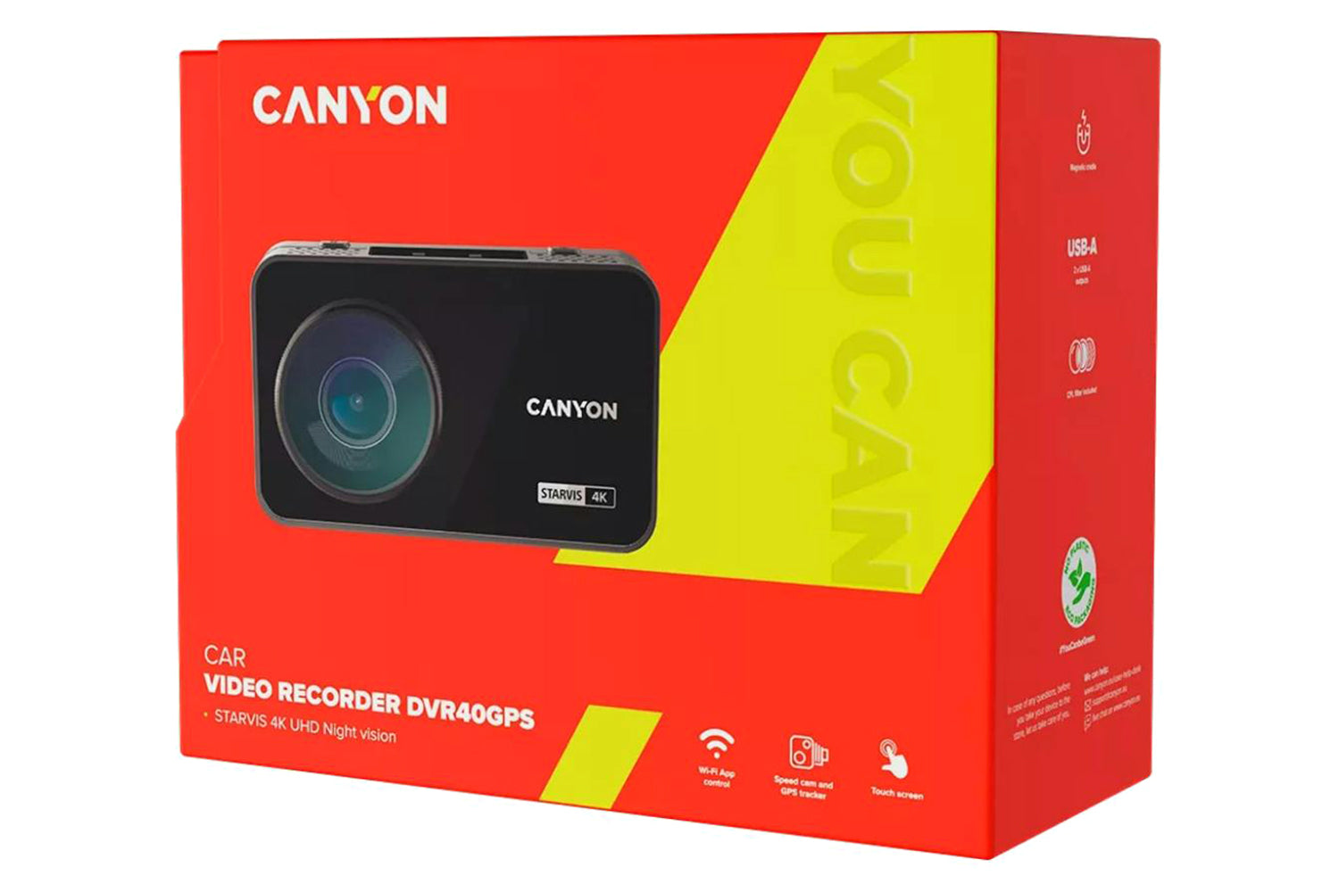 Canyon CND-DVR40GPS Car Video Recorder Dash Cam | Black-9