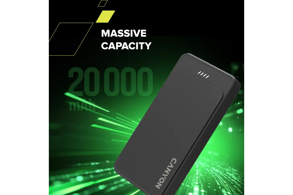 Canyon OnPower 200 20000mAh Power Bank | Black-6