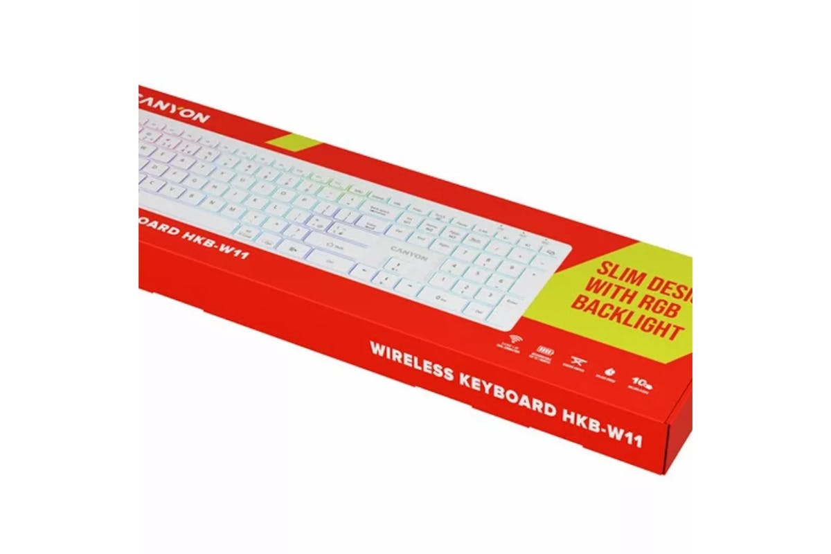 Canyon RGB Wireless Keyboard | White-6