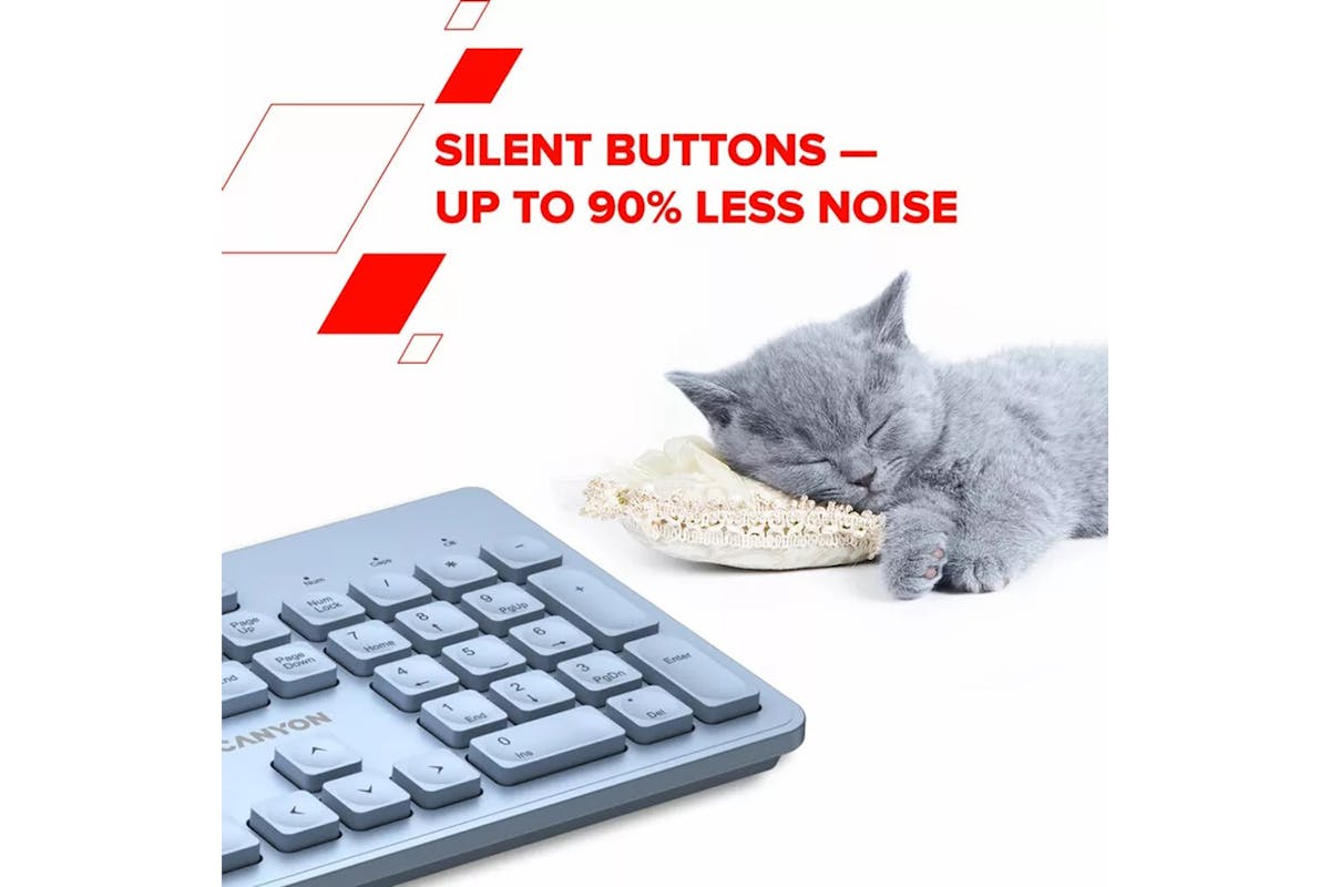 Canyon Silent Wireless Keyboard | Blue-7