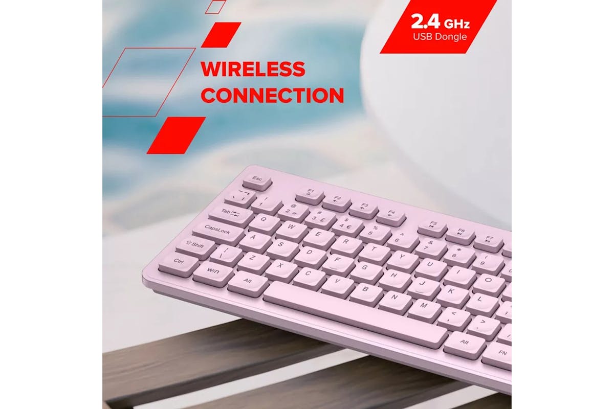 Canyon Silent Wireless Keyboard | Pink-6