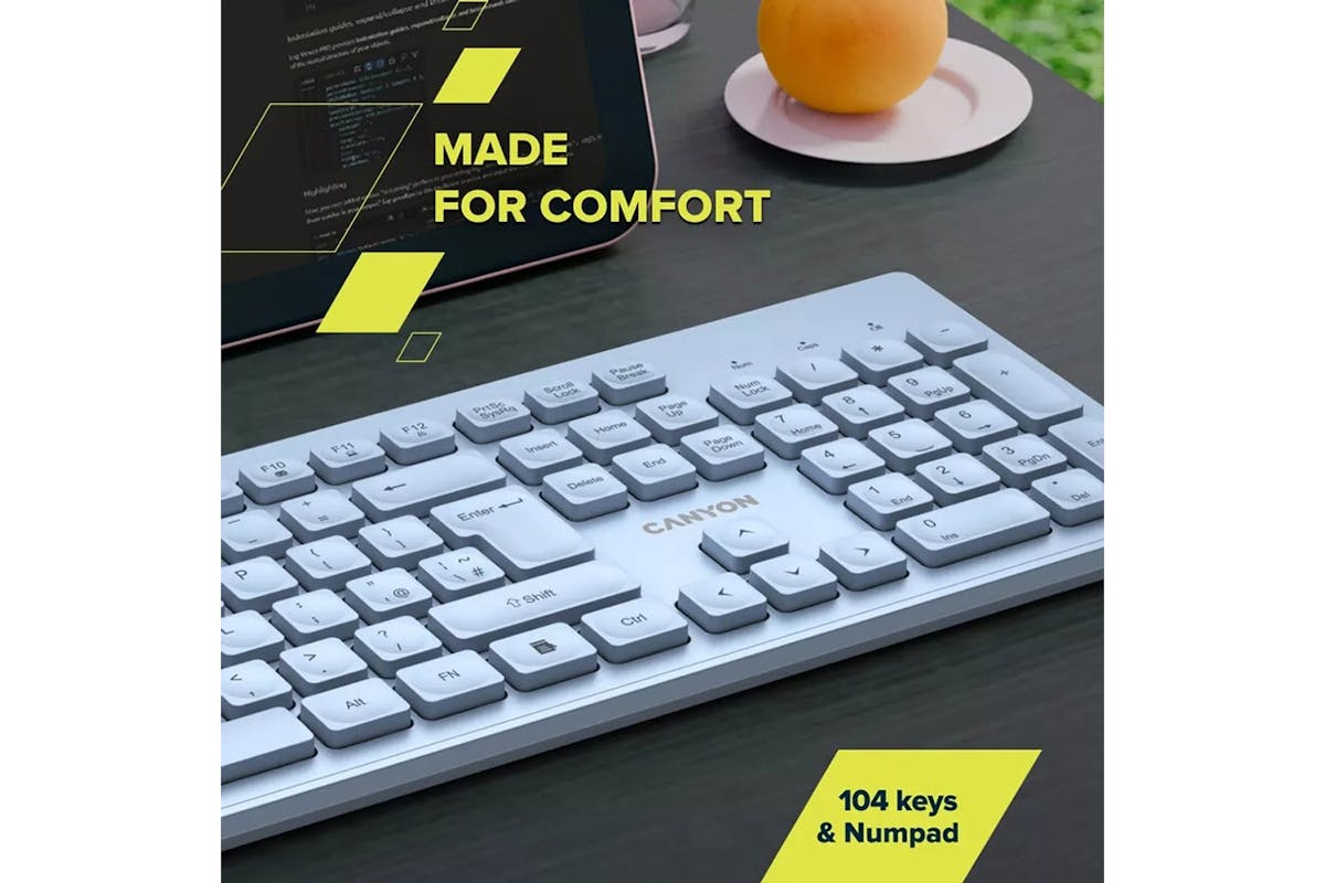 Canyon Silent Wireless Keyboard | Blue-6