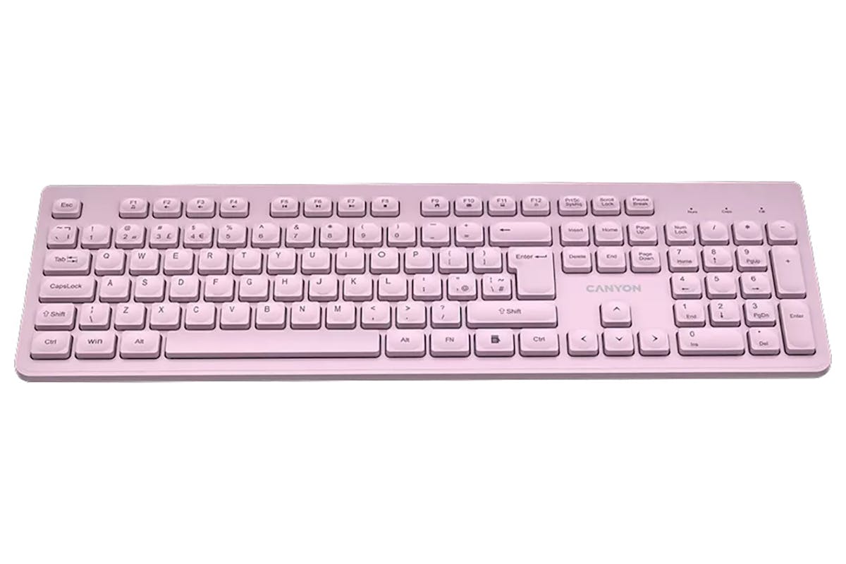 Canyon Silent Wireless Keyboard | Pink-2