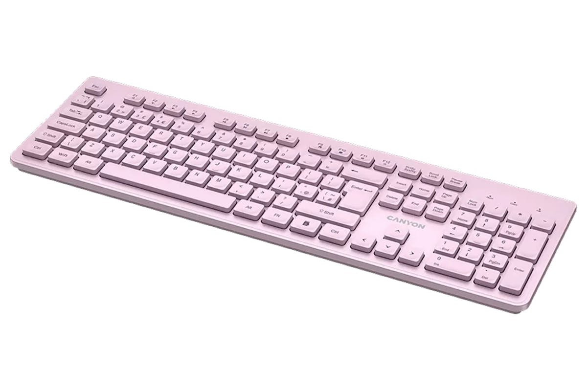 Canyon Silent Wireless Keyboard | Pink-4