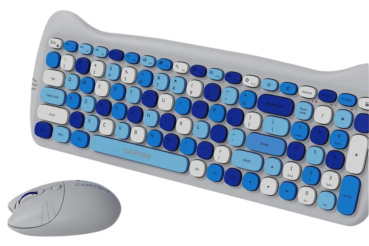 Canyon Wireless Keyboards & Mouse Combo HSET-W6 Kitty Edition | Blue-3
