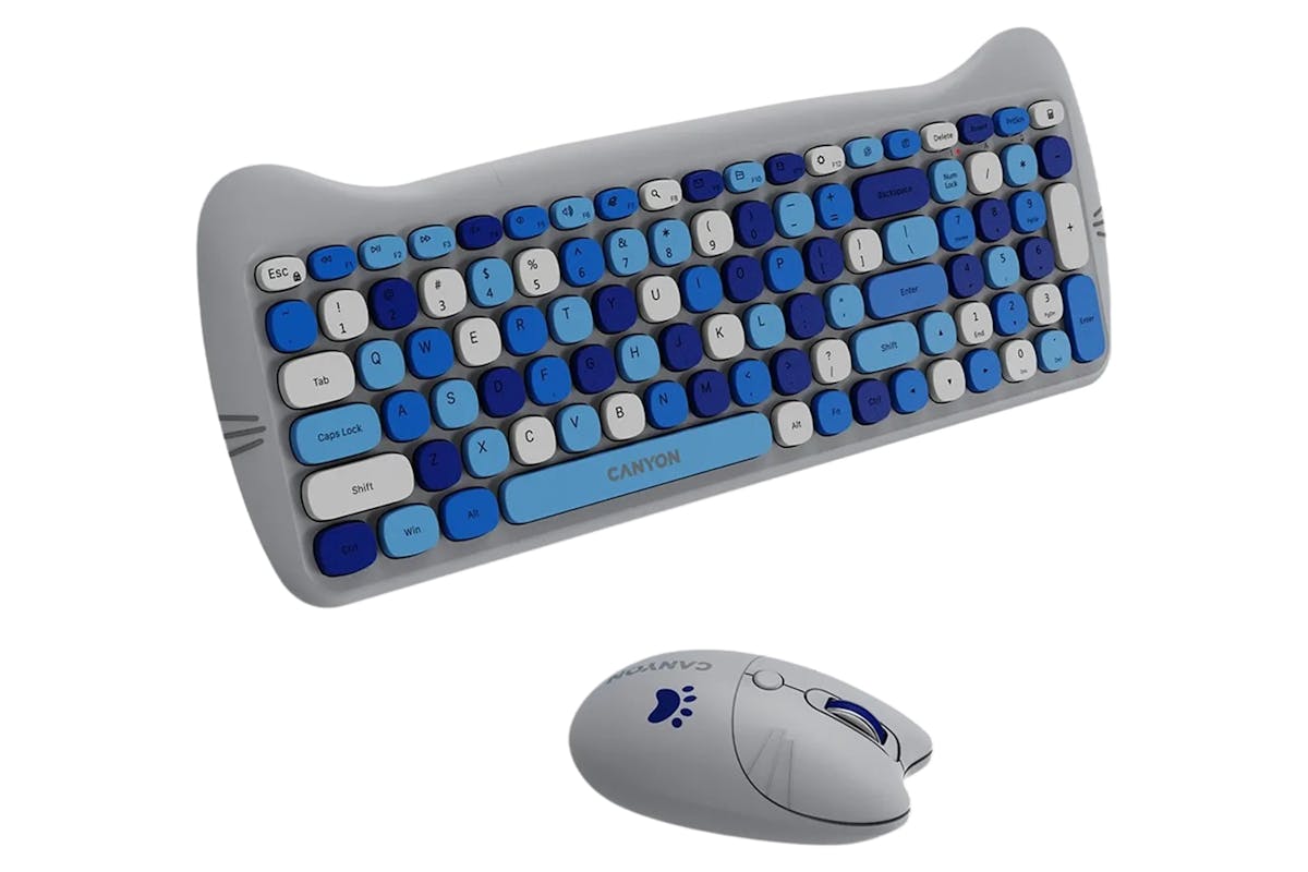 Canyon Wireless Keyboards & Mouse Combo HSET-W6 Kitty Edition | Blue-4