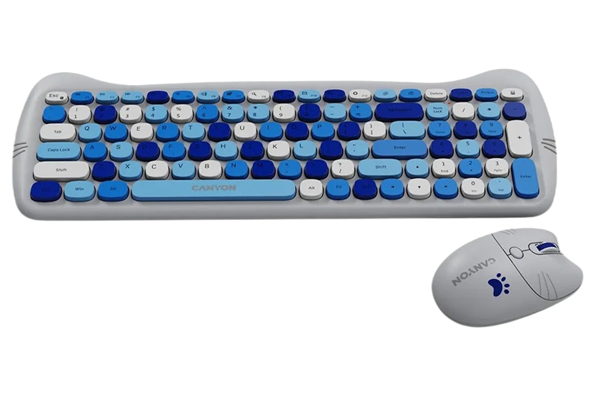 Canyon Wireless Keyboards & Mouse Combo HSET-W6 Kitty Edition | Blue-5