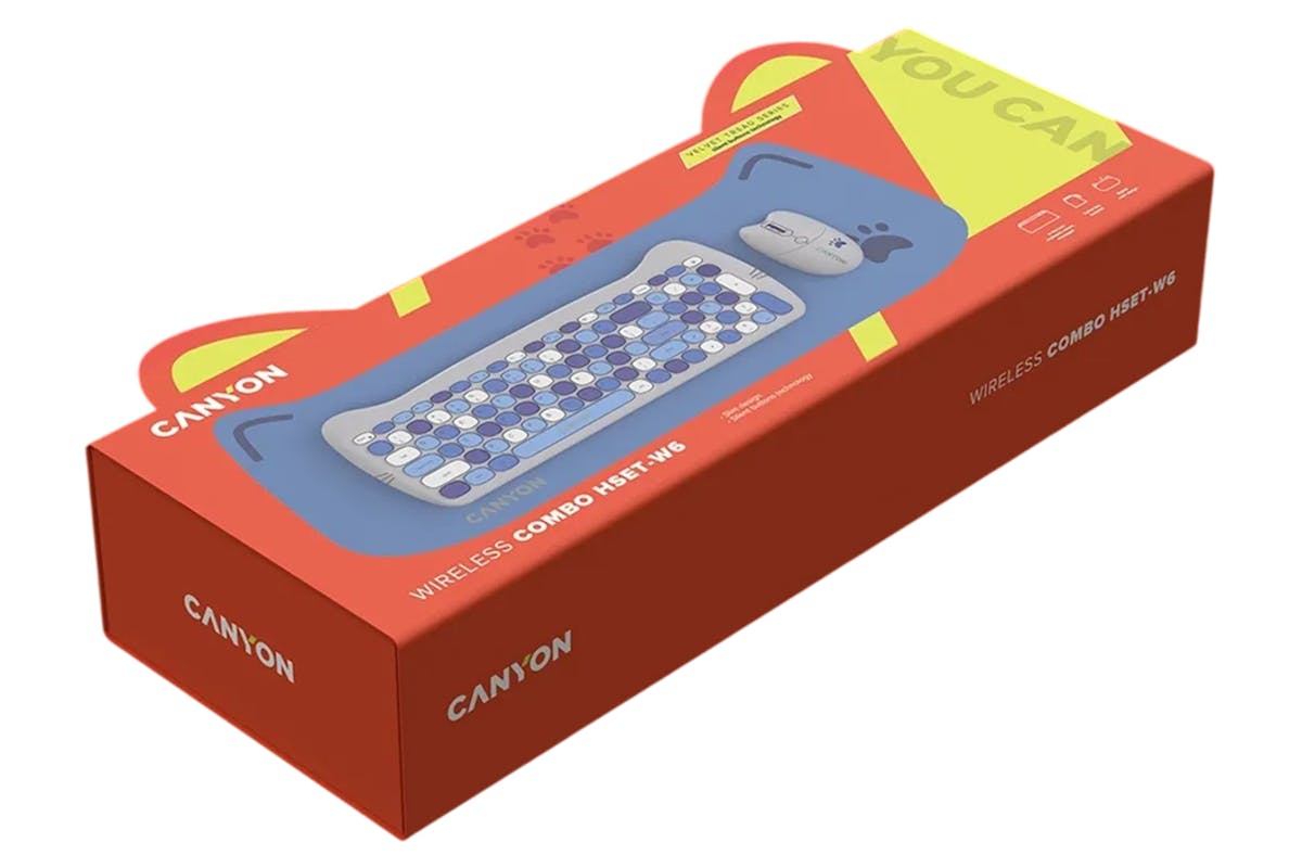 Canyon Wireless Keyboards & Mouse Combo HSET-W6 Kitty Edition | Blue-6