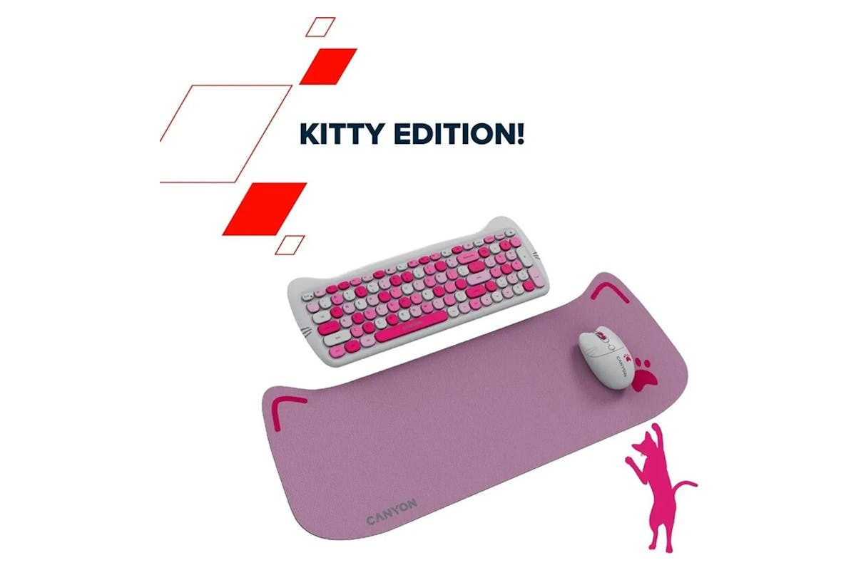 Canyon Wireless Keyboards & Mouse Combo HSET-W6 Kitty Edition | Blue-7