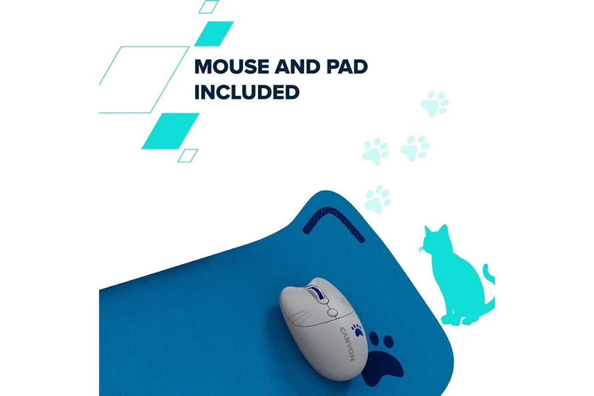 Canyon Wireless Keyboards & Mouse Combo HSET-W6 Kitty Edition | Pink-8