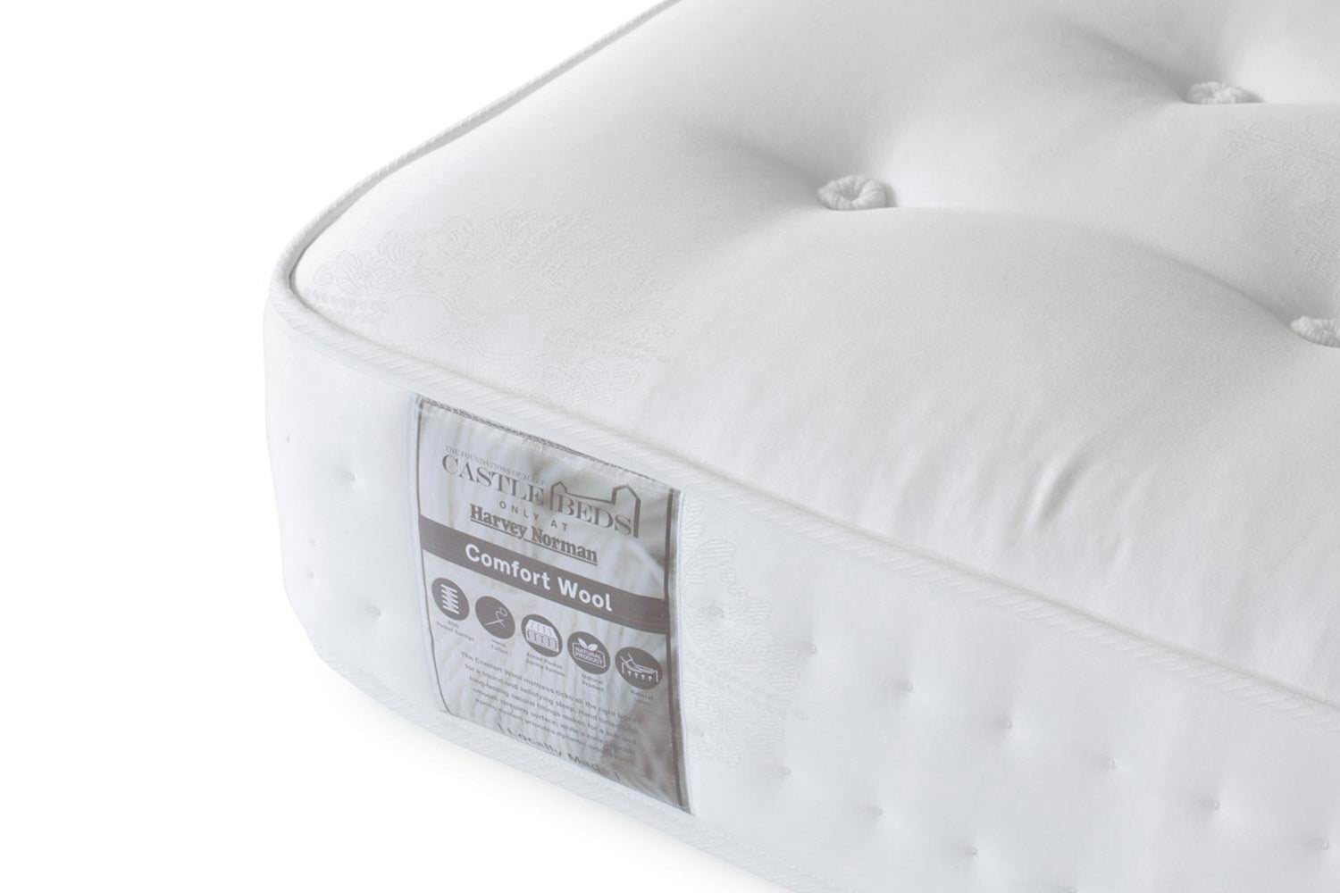 Castlebeds | Comfort Wool Mattress | Single | 3ft-5