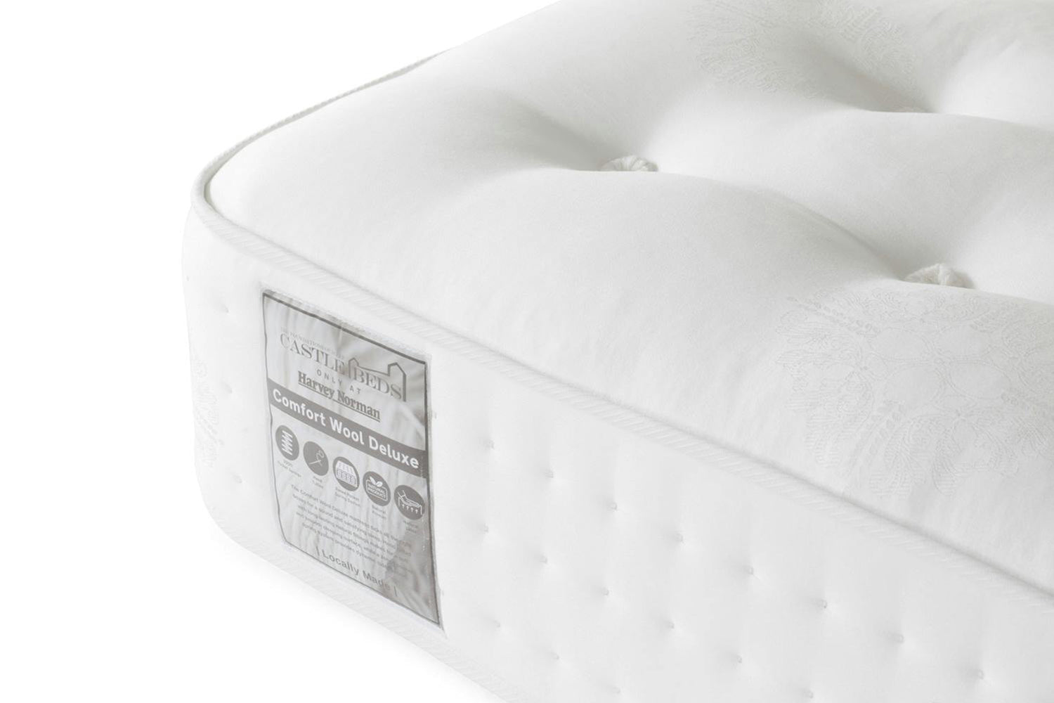 Castlebeds | Comfort Wool Deluxe Mattress | Super King | 6ft-5