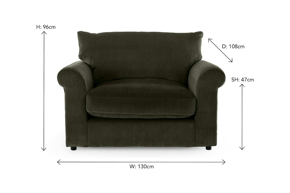 Corah Cuddler Chair | Green-2