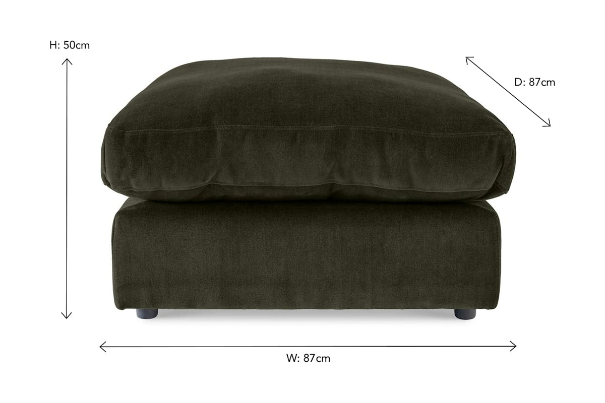 Corah Footstool | Fabric | Colour Options-5