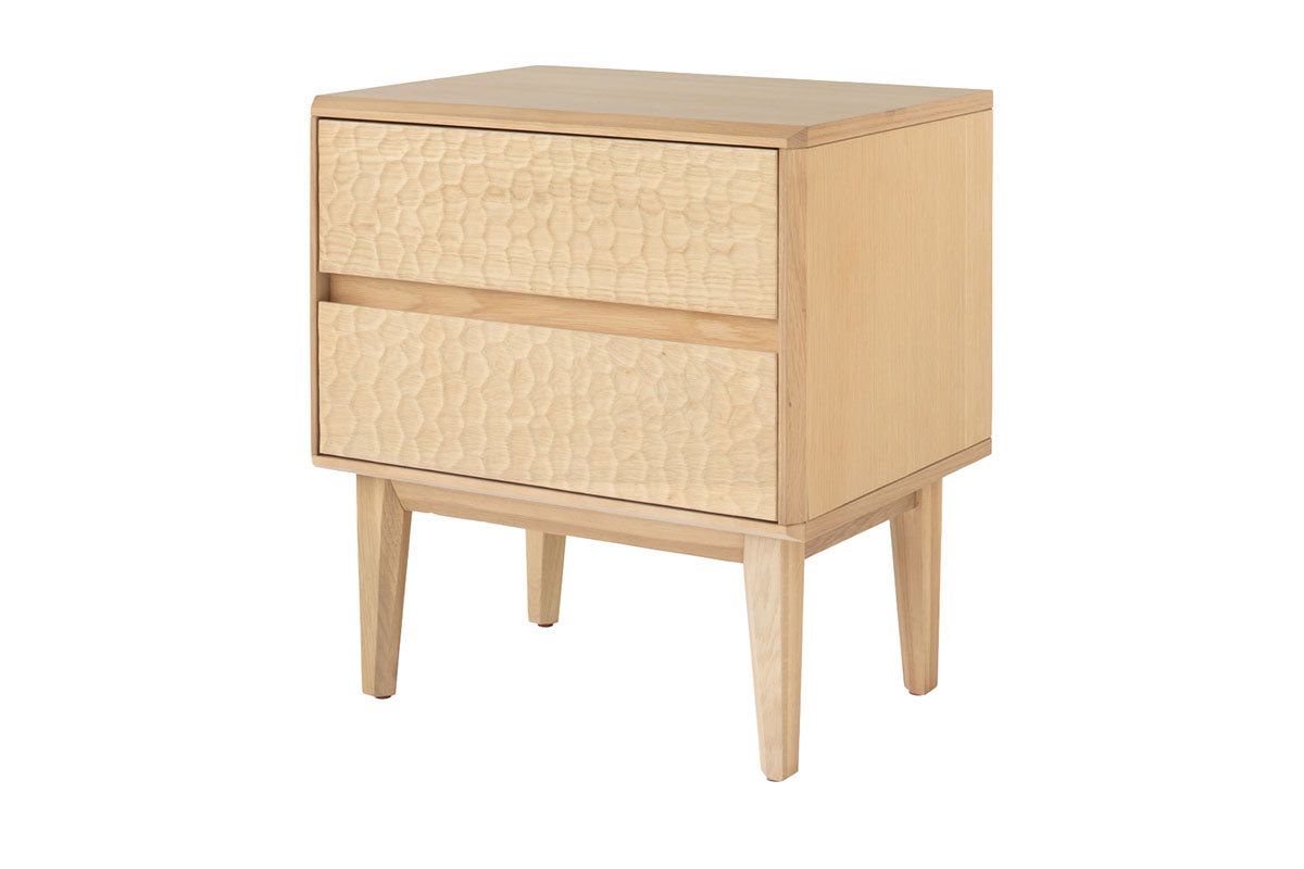 Cove Bedside Table | 2 Drawer | Oak-2