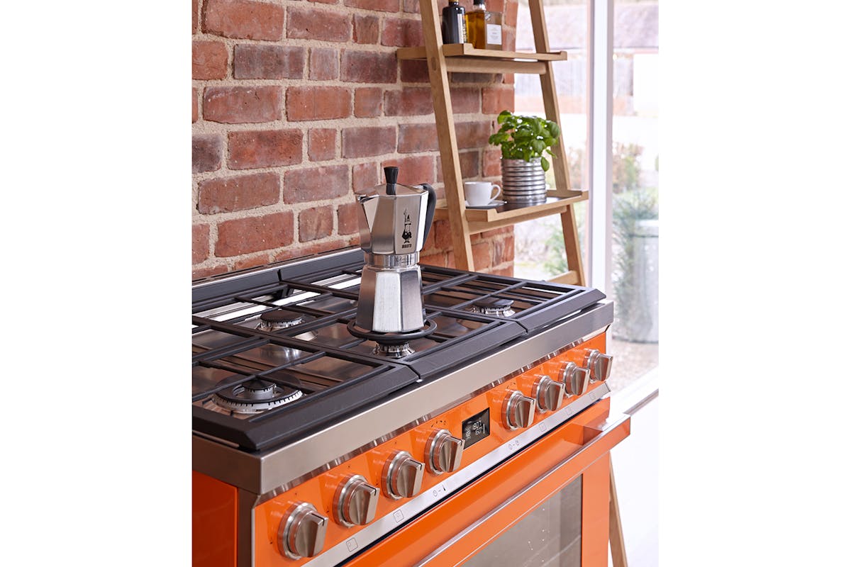 Smeg Portofino 90cm Dual Fuel Range Cooker | CPF9GPOR | Orange-3