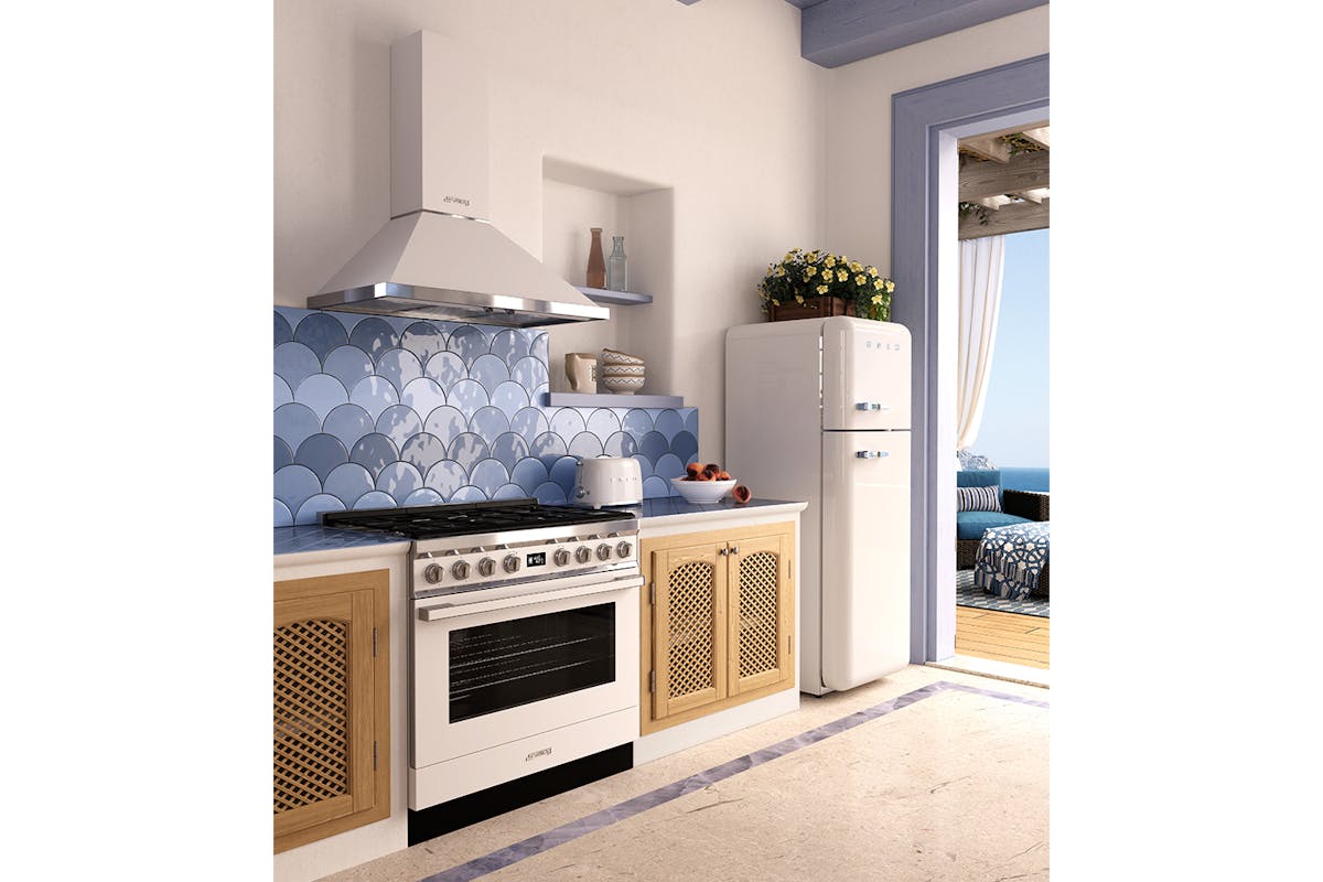 Smeg Portofino 90cm Dual Fuel Range Cooker | CPF9GPWH | White-3