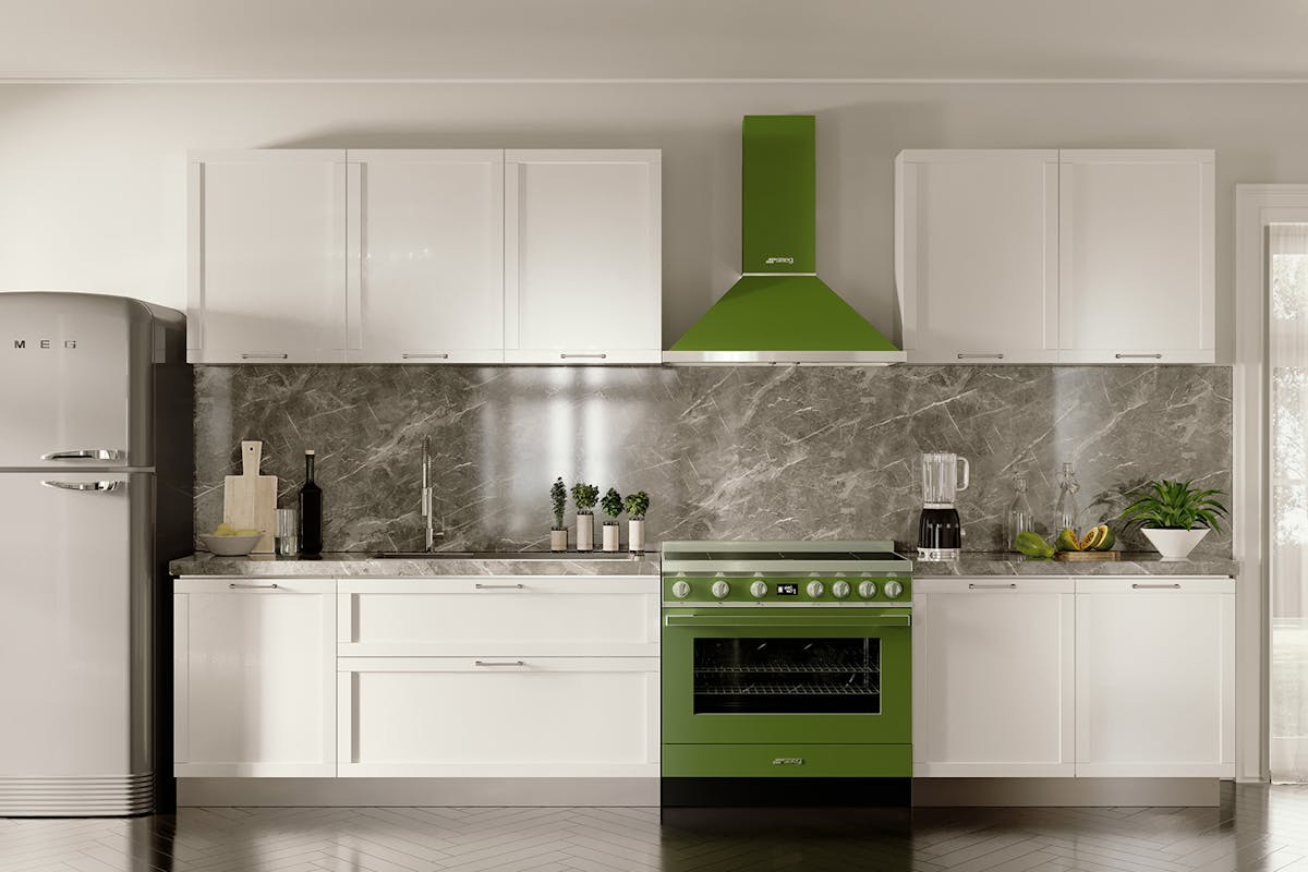 Smeg 90cm Portofino Aesthetic Electric Induction Cooker | CPF9IPOG | Olive Green-7