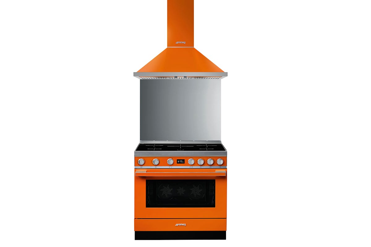 Smeg 90cm Portofino Aesthetic Electric Induction Cooker | CPF9IPOR | Orange-2