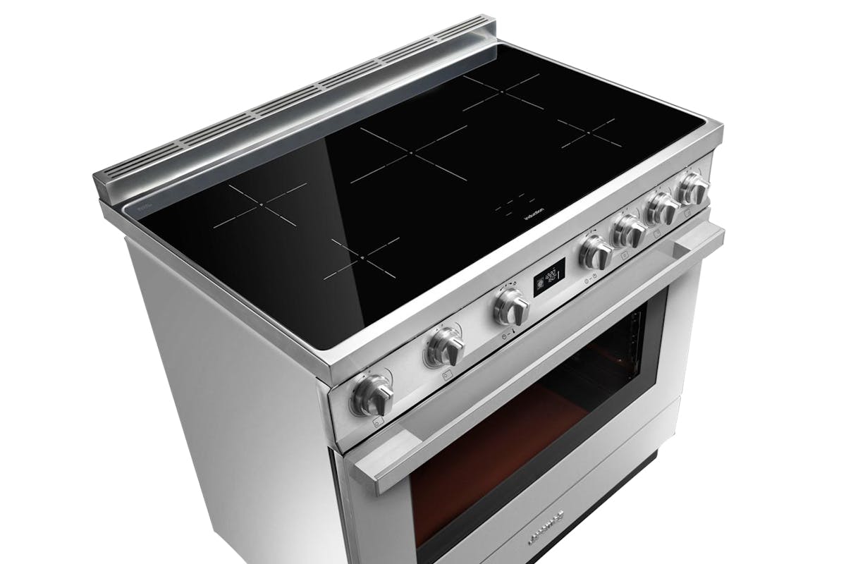 Smeg 90cm Portofino Aesthetic Electric Induction Cooker | CPF9IPX | Steel-4