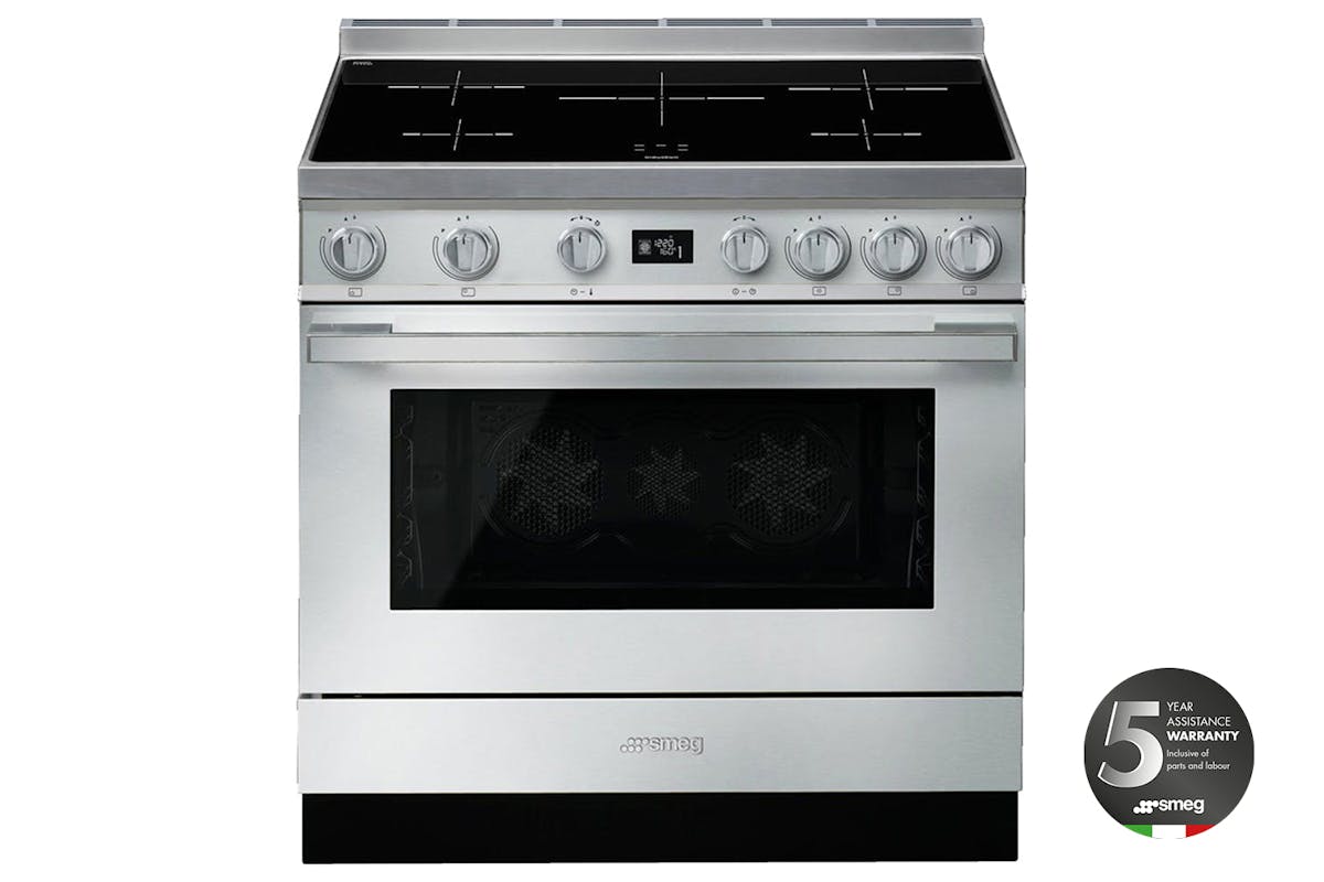 Smeg 90cm Portofino Aesthetic Electric Induction Cooker | CPF9IPX | Steel