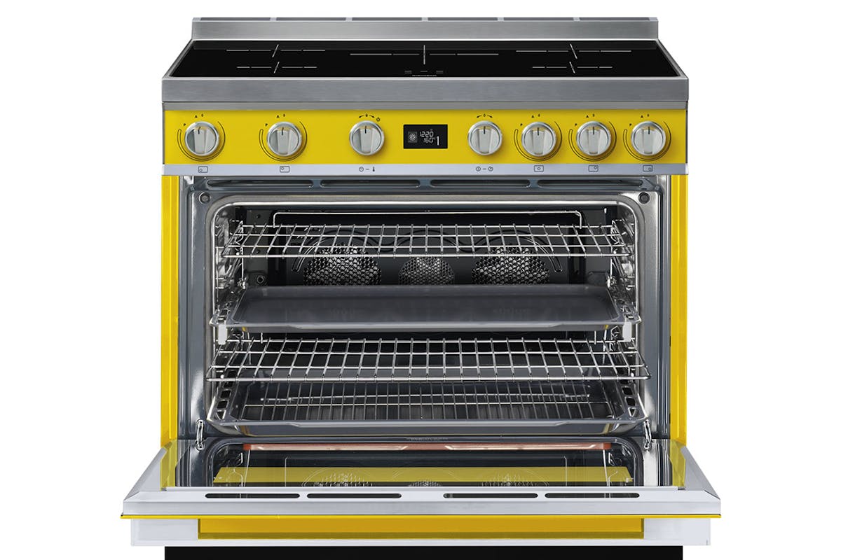 Smeg 90cm Portofino Aesthetic Electric Induction Cooker | CPF9IPYW | Yellow-2